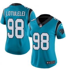 Nike Panthers #98 Star Lotulelei Blue Alternate Womens Stitched NFL Vapor Untouchable Limited Jersey