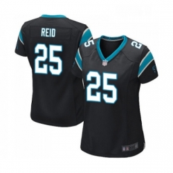 Womens Carolina Panthers 25 Eric Reid Game Black Team Color Football Jersey