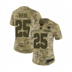 Womens Carolina Panthers 25 Eric Reid Limited Camo 2018 Salute to Service Football Jersey