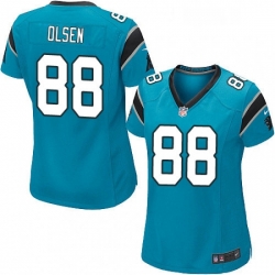 Womens Nike Carolina Panthers 88 Greg Olsen Game Blue Alternate NFL Jersey