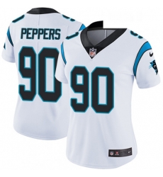 Womens Nike Carolina Panthers 90 Julius Peppers Elite White NFL Jersey