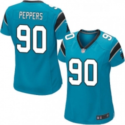 Womens Nike Carolina Panthers 90 Julius Peppers Game Blue Alternate NFL Jersey