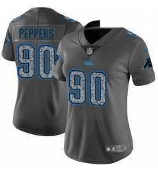 Womens Nike Carolina Panthers 90 Julius Peppers Gray Static Vapor Untouchable Limited NFL Jersey