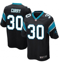 Nike Panthers #30 Stephen Curry Black Team Color Youth Stitched NFL Elite Jersey