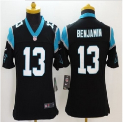 Youth new Panthers #13 Kelvin Benjamin Black Team Color Stitched NFL Limited Jersey