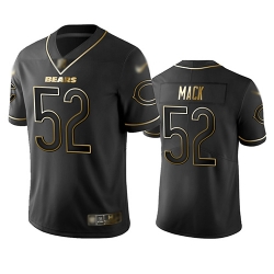 Bears 52 Khalil Mack Black Men Stitched Football Limited Golden Edition Jersey