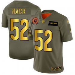 Bears 52 Khalil Mack Camo Gold Men Stitched Football Limited 2019 Salute To Service Jersey