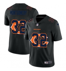 Chicago Bears 32 David Montgomery Men Nike Team Logo Dual Overlap Limited NFL Jersey Black