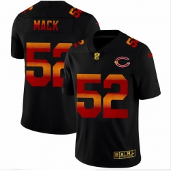 Chicago Bears 52 Khalil Mack Men Black Nike Red Orange Stripe Vapor Limited NFL Jersey