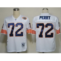 Chicago Bears 72 William Perry White Throwback NFL Jerseys