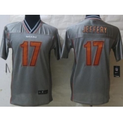 Kids Nike Chicago Bears 17 Alshon Jeffery Grey Vapor Elite Jerseys