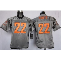 Kids Nike Chicago Bears 22# Matt Forte Grey Shadow NFL Jerseys