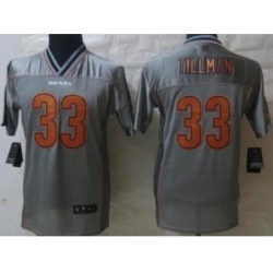 Kids Nike Chicago Bears 33 Charles Tillman Grey Vapor Elite Jerseys