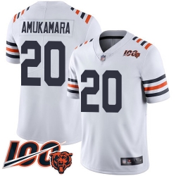 Men Chicago Bears 20 Prince Amukamara White 100th Season Limited Football Jersey