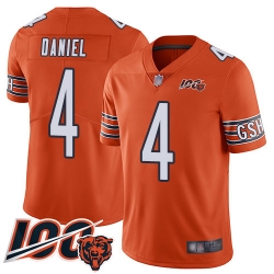 Men Chicago Bears 4 Chase Daniel Orange Alternate 100th Season Limited Football Jersey