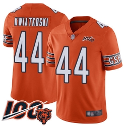 Men Chicago Bears 44 Nick Kwiatkoski Orange Alternate 100th Season Limited Football Jersey