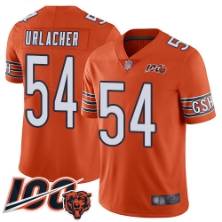 Men Chicago Bears 54 Brian Urlacher Orange Alternate 100th Season Limited Football Jersey