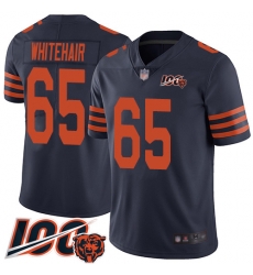 Men Chicago Bears 65 Cody Whitehair Limited Navy Blue Rush Vapor Untouchable 100th Season Football Jersey