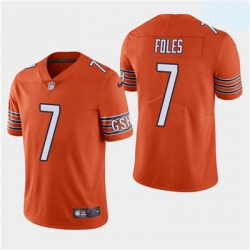 Men Chicago Bears  7 Nick Foles Vapor Untouchable Limited Orange Jersey