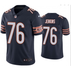 Men Chicago Bears 76 Teven Jenkins Navy Vapor untouchable Limited Stitched Jersey