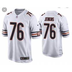 Men Chicago Bears 76 Teven Jenkins White Vapor untouchable Limited Stitched Jersey