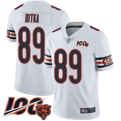 Men Chicago Bears 89 Mike Ditka White Vapor Untouchable Limited Player 100th Season Football Jerseyrs