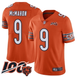 Men Chicago Bears 9 Jim McMahon Orange Alternate 100th Season Limited Football Jersey