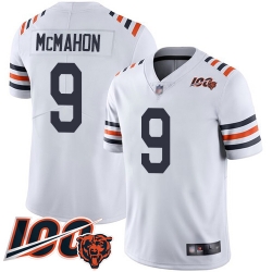 Men Chicago Bears 9 Jim McMahon White 100th Season Limited Football Jersey