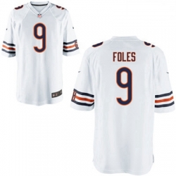 Men Chicago Bears Nick Foles  9 White Limited Jersey