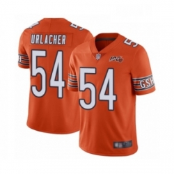 Mens Chicago Bears 54 Brian Urlacher Orange Alternate 100th Season Limited Football Jersey