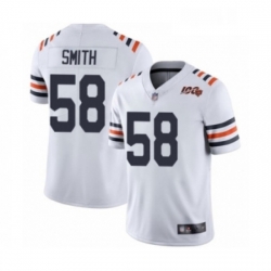 Mens Chicago Bears 58 Roquan Smith White 100th Season Limited Football Jersey