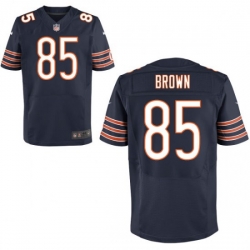 Men's NIKE Chicago Bears #85 DANIEL BROWN Elite NAVY BLUE JERSEY