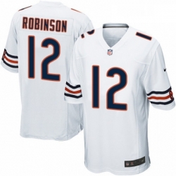 Mens Nike Chicago Bears 12 Allen Robinson Game White NFL Jersey