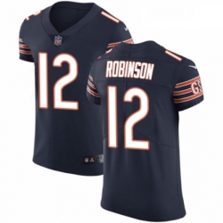 Mens Nike Chicago Bears 12 Allen Robinson Navy Blue Team Color Vapor Untouchable Elite Player NFL Jersey