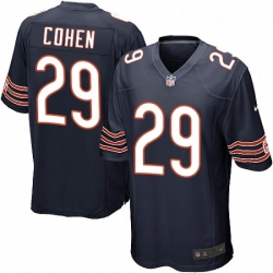 Mens Nike Chicago Bears 29 Tarik Cohen Game Navy Blue Team Color NFL Jersey