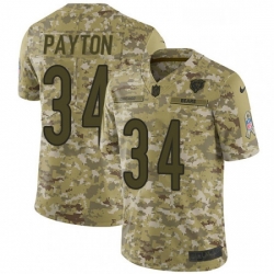 Mens Nike Chicago Bears 34 Walter Payton Limited Camo 2018 Salute to Service NFL Jersey