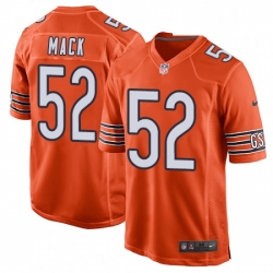 Mens Nike Chicago Bears 52 Khalil Mack Game Orange Alternate NFL Jersey