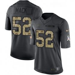 Mens Nike Chicago Bears 52 Khalil Mack Limited Black 2016 Salute to Service NFL Jersey