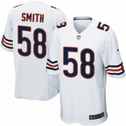 Mens Nike Chicago Bears 58 Roquan Smith Game White NFL Jersey