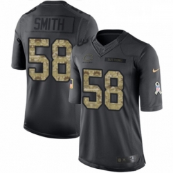 Mens Nike Chicago Bears 58 Roquan Smith Limited Black 2016 Salute to Service NFL Jersey