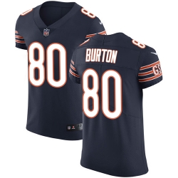 Nike Bears #80 Trey Burton Navy Blue Team Color Men Stitched NFL Vapor Untouchable Elite Jersey