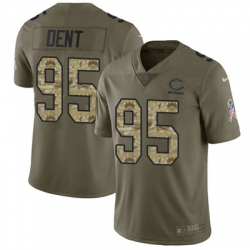 Nike Bears #95 Richard Dent Olive Camo Mens Stitched NFL Limited 2017 Salute To Service Jersey