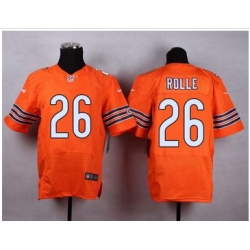 Nike Chicago Bears #26 Antrel Rolle Orange Alternate Mens Stitched NFL Elite Jersey