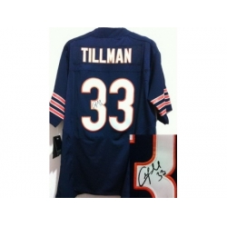 Nike Chicago Bears 33 Charles Tillman Blue Elite Signed NFL Jersey