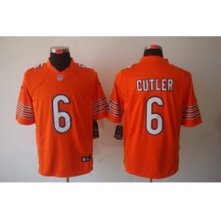 Nike Chicago Bears 6 Jay Cutler Orange Limited NFL Jersey