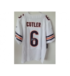 Nike Chicago Bears 6 Jay Cutler White Elite Signed NFL Jersey