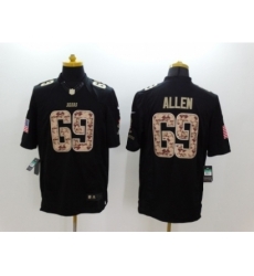 Nike Chicago Bears 69 Jared Allen Black Limited Salute to Service NFL Jersey