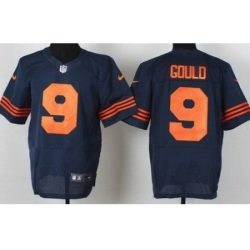 Nike Chicago Bears 9 Robbie Gould Blue Elite Orange Number NFL Jersey