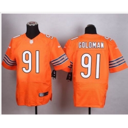 Nike Chicago Bears #91 Eddie Goldman Orange Alternate Mens Stitched NFL Elite Jersey