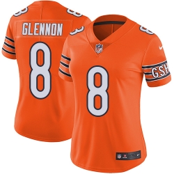 Nike Bears #8 Mike Glennon Orange Womens Stitched NFL Limited Rush Jersey